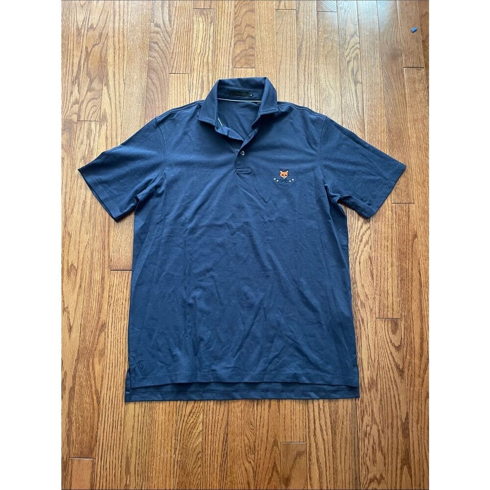 Grayson Navy Blue Polo Fox Logo Men’s Sz Medium